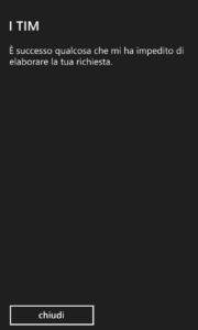 Errore TIM